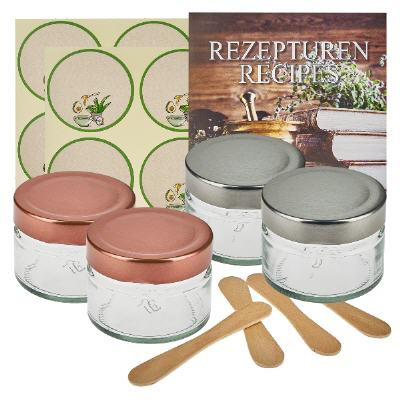 Alle Bestandteile des DIY Tiegel-Sets